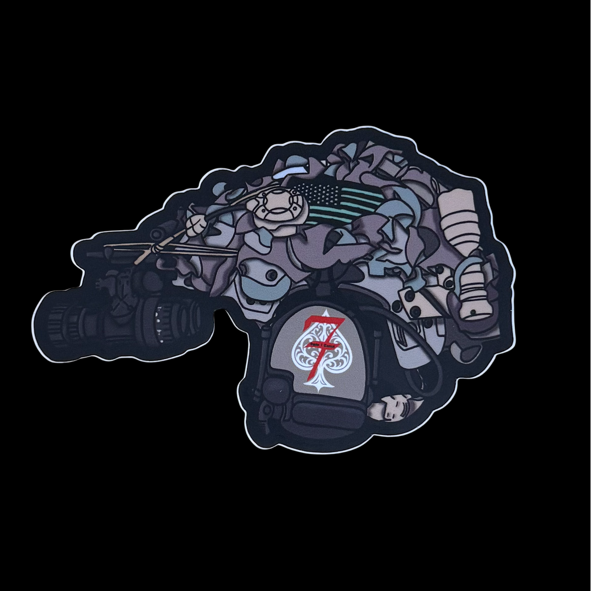 The Lid Sticker Spade 7 Tactical