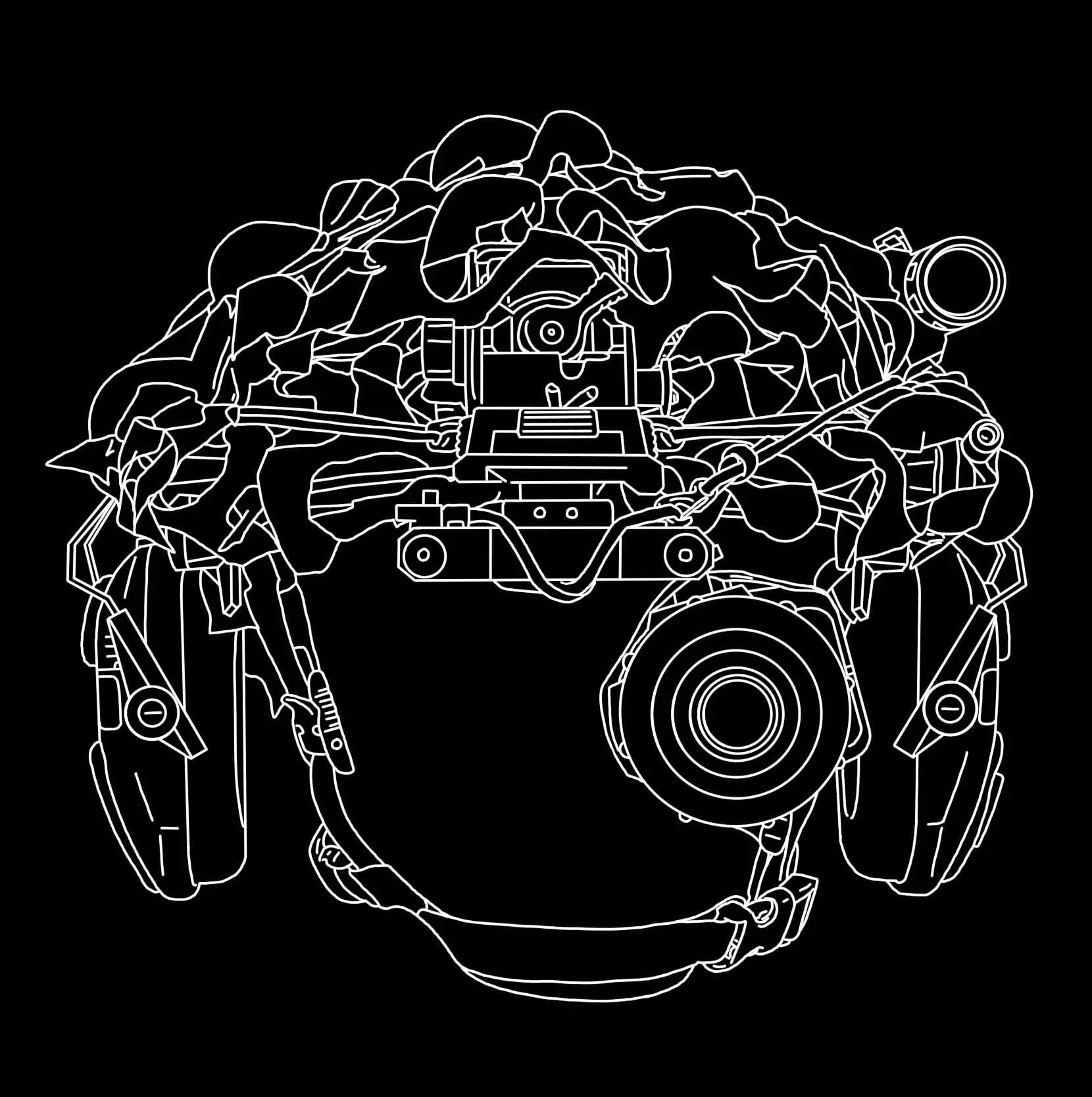 Augmento Helmet Ghillie Cover Gen II - Spade 7 Tactical